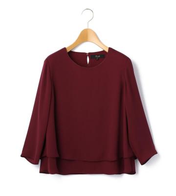 サテンジョーゼットブラウス