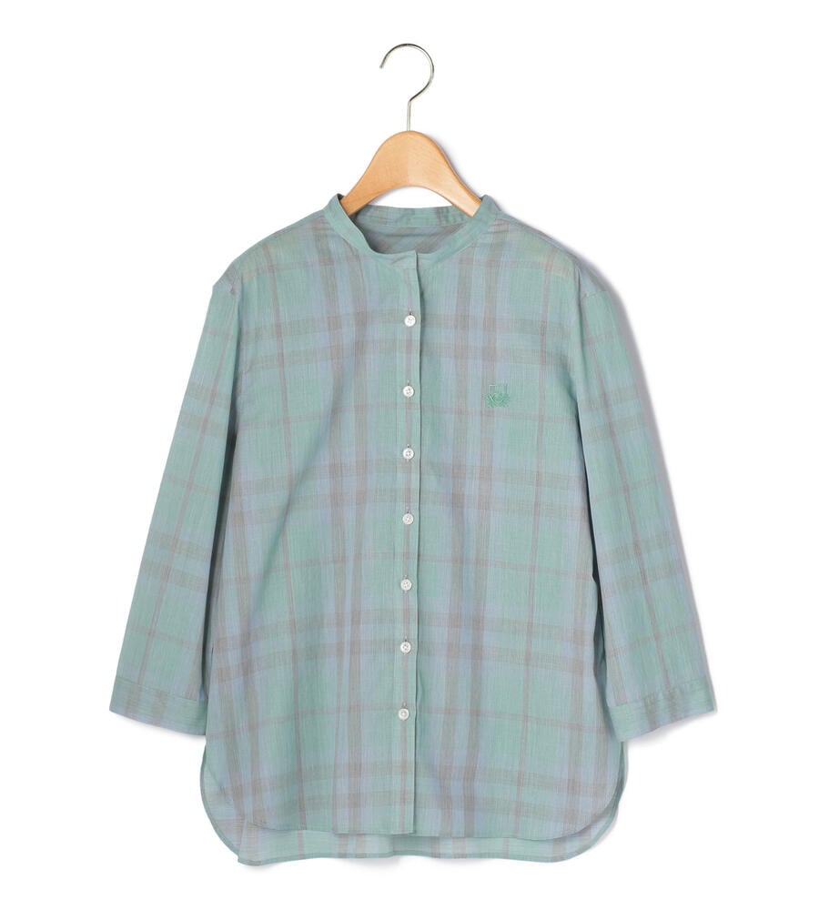コットンキースチェック スタンドカラーシャツ ブラウス シャツ Keith キース ルック公式ファッションブランド通販サイト Look E Shop