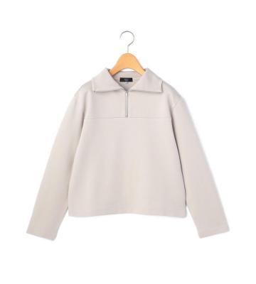 ポンチジッププルオーバーカットソー