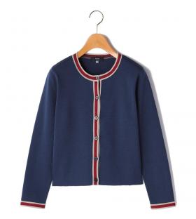 トリムニットニットカーディガン