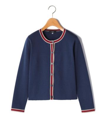 トリムニットニットカーディガン