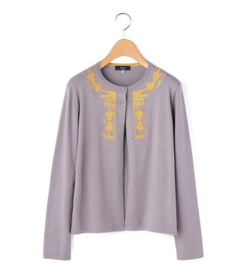 V&Aエンブロイダリーニットカーディガン