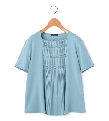 プリーツジャージーカットソー