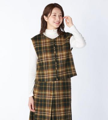 【先行受注】ベアトリクスチェックベスト＜10月上旬お届け予定＞