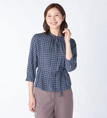 【返品交換送料無料対象/先行受注】クライストパターンブラウス＜9月中旬お届け予定＞