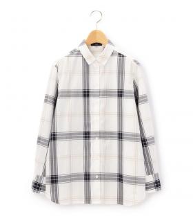 タイプライターチェックブラウス