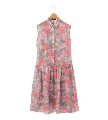 【返品交換送料無料対象/先行受注】ペインティングフラワーワンピース＜5月中旬お届け予定＞