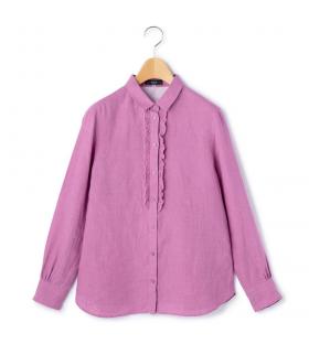 カラーリネンブラウス