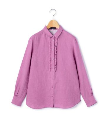 【返品交換送料無料対象/先行受注】カラーリネンブラウス＜2月上旬お届け予定＞
