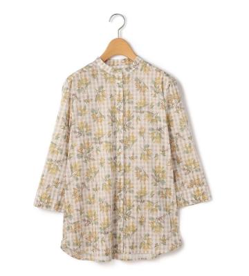 【返品交換送料無料対象/先行受注】ミモザパッチワークブラウス＜3月中旬お届け予定＞