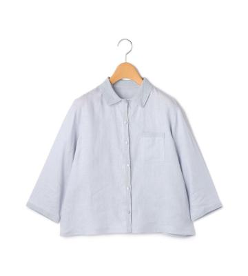 【返品交換送料無料対象/先行受注】６０／－リネンシャツブラウス＜3月下旬お届け予定＞