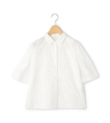 【返品交換送料無料/先行受注】アブストラクトエンブロイダリーブラウス＜4月中旬お届け予定＞