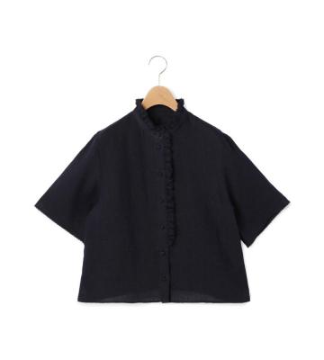 【返品交換送料無料対象/先行受注】ハイツイストリネンブラウス＜5月中旬お届け予定＞