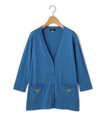 【返品交換送料無料対象/先行受注】Ｍｉｍｏｓａ　Ｍｏｔｉｆニットカーディガン＜3月中旬お届け予定＞