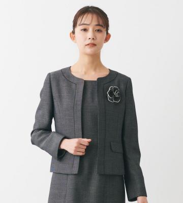 【Lサイズ】バーズアイノーカラージャケット