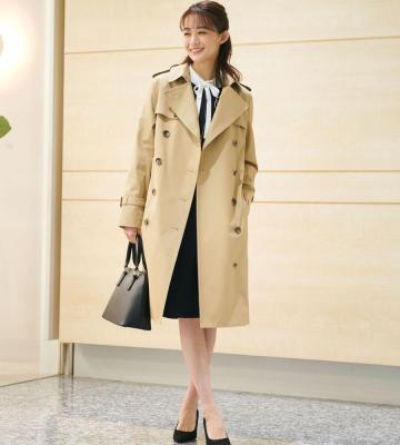 【Lサイズ】コンパクトギャバトレンチコート