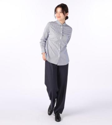 【Lサイズ】ロンドンストライプシャツブラウス