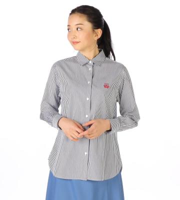 【Lサイズ】ブリティッシュストライプブラウス