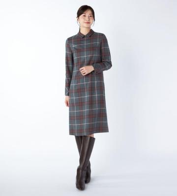 【Lサイズ】クランキースチェックワンピース