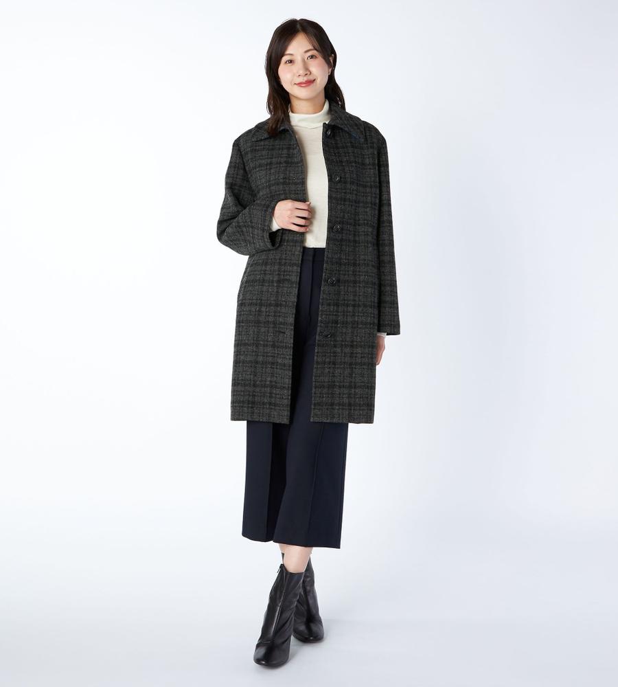 【返品交換送料無料対象/先行受注】【Lサイズ】ハイランドチェックコート<11月中旬お届け予定>