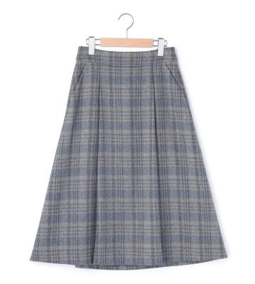 【Lサイズ】ヘリンボンチェックスカート