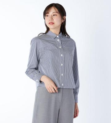 【Lサイズ】ロンドンストライプブラウス