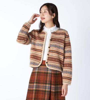 【Lサイズ】フェアアイルニットカーディガン
