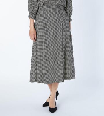 【Lサイズ】ハウンドトゥースプリントスカート