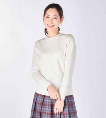【Lサイズ】トリムクルーネックニット