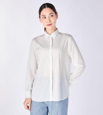 【Lサイズ】ストレッチシフォンブラウス
