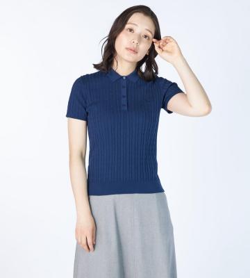 【Lサイズ】ハイツイストケーブルポロカラーニット