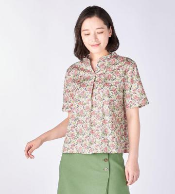 【Lサイズ】Canina Liberty Print Cut&Sewn スタンドカラー