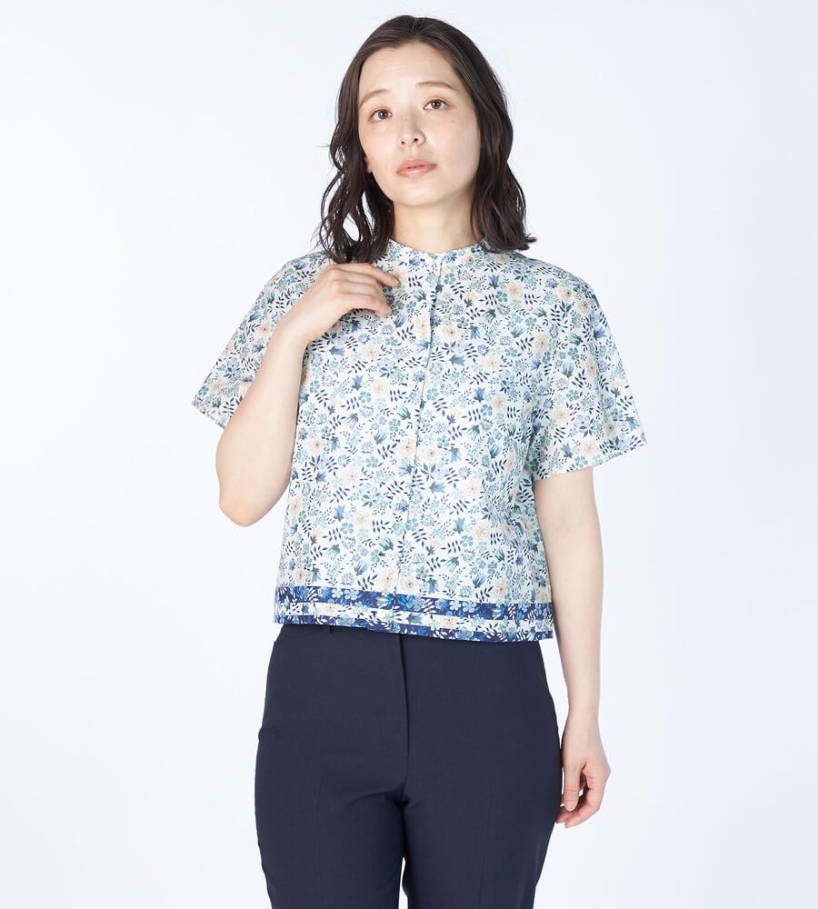【Lサイズ】Anniversary Edenham Liberty Print Half Sleeve Blouse