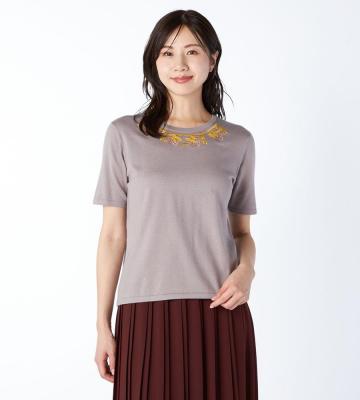 【Lサイズ】V&Aエンブロイダリーニットプルオーバー