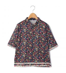 【Lサイズ】Edenham Border Liberty Print Polo Collar Cut&Sewn