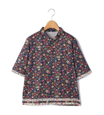 【Lサイズ】Edenham Border Liberty Print Polo Collar Cut&Sewn