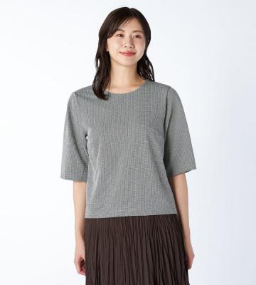【Lサイズ】千鳥ジャージーカットソー
