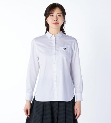 【Lサイズ】ピンオックスブラウス