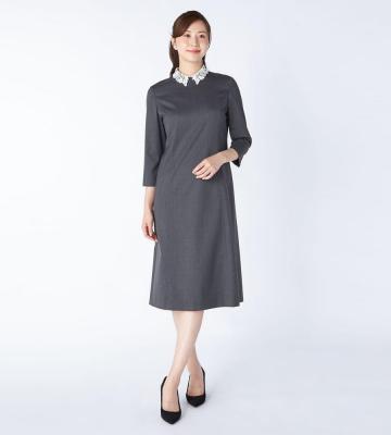 【先行受注】【Lサイズ】シルクウールギャバワンピース＜10月中旬お届け予定＞