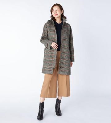 【送料無料＆クーポン/先行受注】【Lサイズ】ブリティッシュチェックコート＜11月下旬お届け予定＞