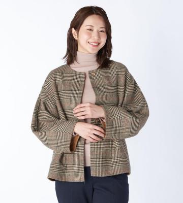 【先行受注】【Lサイズ】リバーチェックジャケット＜10月中旬お届け予定＞