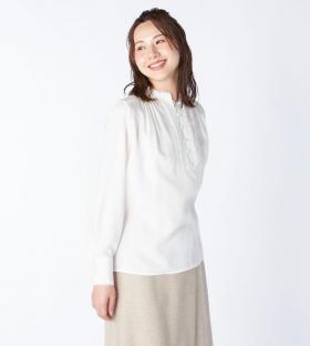 【送料無料＆クーポン/先行受注】【Lサイズ】シャルマンダンガリーツイルブラウス＜11月上旬お届け予定＞