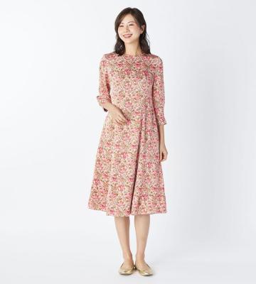 【返品交換送料無料対象/先行受注】【Lサイズ】ガーデンフローラルワンピース＜2月上旬お届け予定＞