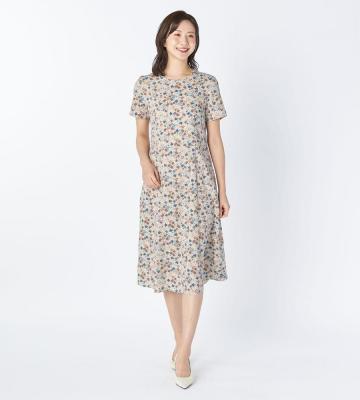 【返品交換送料無料対象/先行受注】【Lサイズ】カントリーフラワーワンピース＜4月上旬お届け予定＞