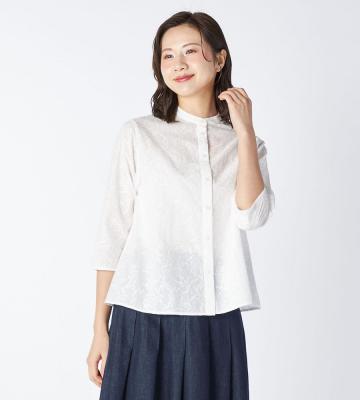 【返品交換送料無料対象/先行受注】【Lサイズ】ミモザエンブロイダリーブラウス＜3月中旬お届け予定＞