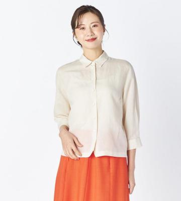 【返品交換送料無料/先行受注】【Lサイズ】ラミーローンシャツ＜4月中旬お届け予定＞