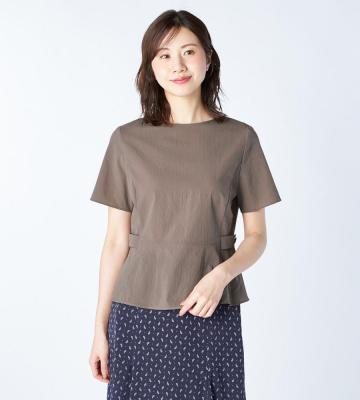 【返品交換送料無料対象/先行受注】【Lサイズ】クールクロスブラウス＜5月上旬お届け予定＞