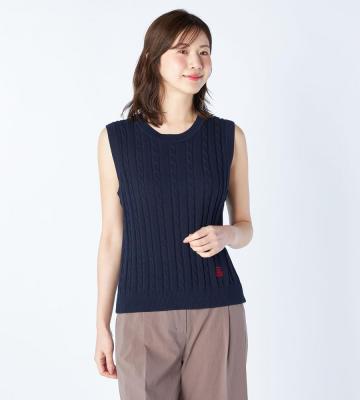 【返品交換送料無料対象/先行受注】【Lサイズ】トランシーズナルニットベスト＜5月上旬お届け予定＞