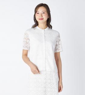 【返品交換送料無料対象/先行受注】【Lサイズ】クロッシェレースカットソー＜3月下旬お届け予定＞