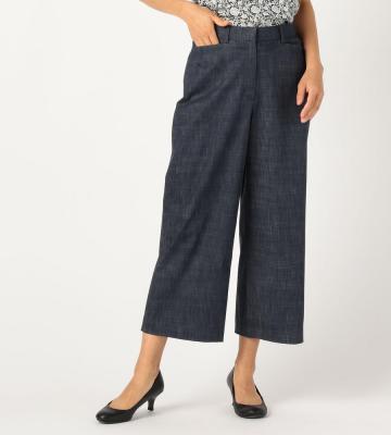 【50size～】シャンブレーストレッチパンツ